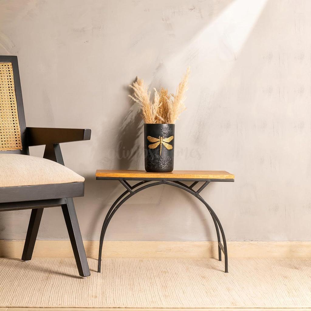 Dragonfly Vase | 9 inch Matte Black Ceramic Flower Vase | Living Room Bedroom Home Decor