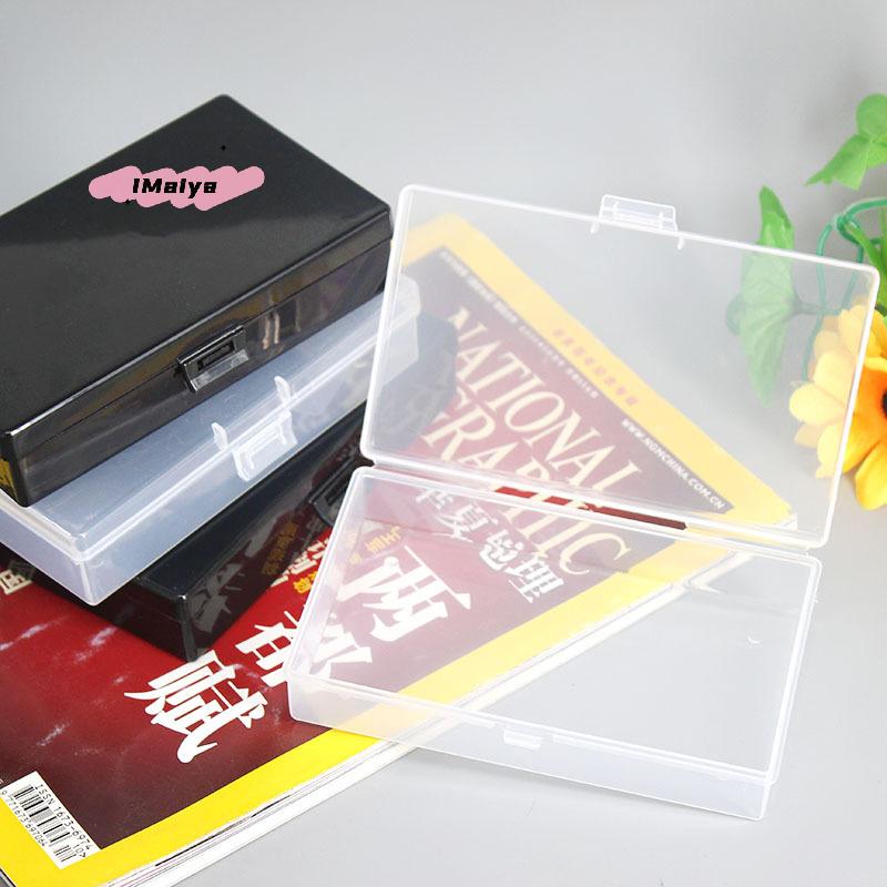 M-Rectangular Transparent Lockable Plastic Storage Box PP Packaging Parts Box Stationery Organizer with Lid for Office & School