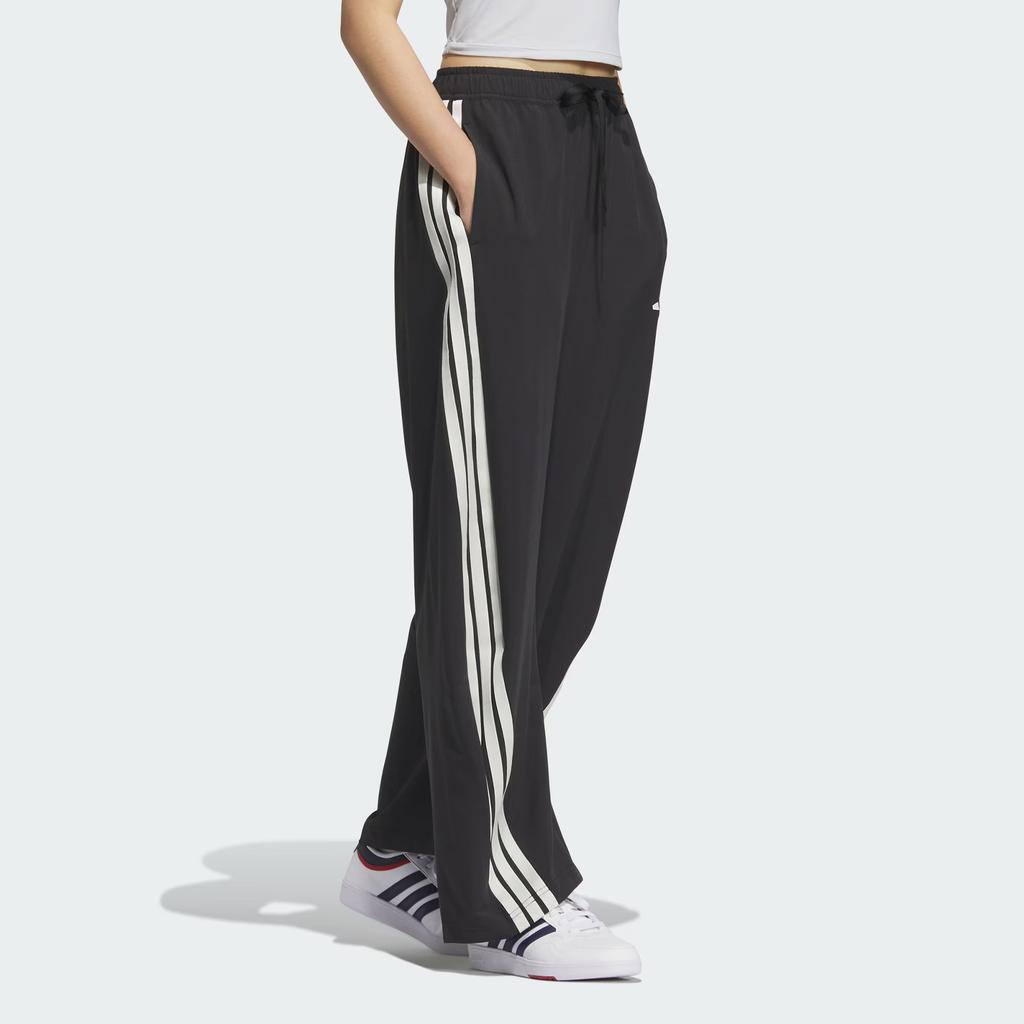 Adidas Climacool Woven Tracksuit Bottoms Fashion Quick-Dry Loose Fit Striped Casual Pants Women Bottoms Black KC1492