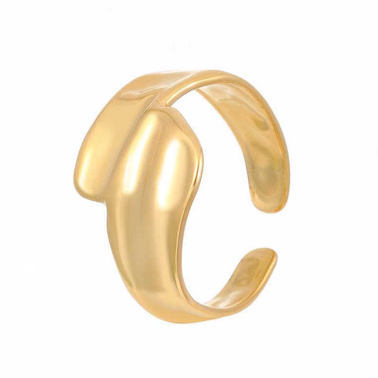 High-End Edelstahl Blumen- & Seestern Offener Ring für Damen
