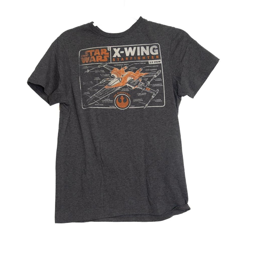 Star Wars Size S X-Wing Starfighter Graphic T-Shirt Dark Gray