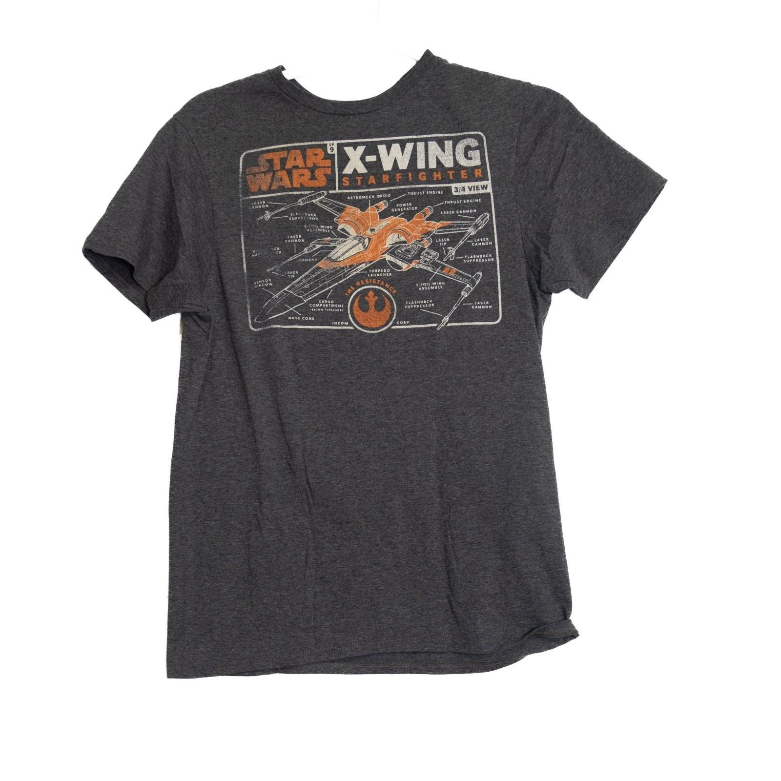 Star Wars Size S X-Wing Starfighter Graphic T-Shirt Dark Gray M