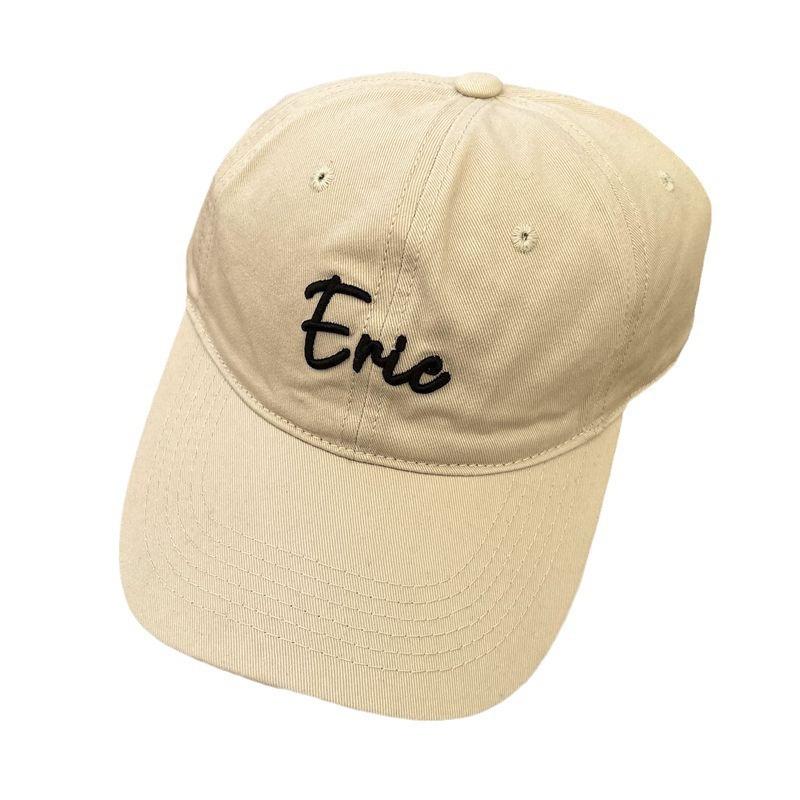 Version of Hats with Letters Three Dimensional Embroidered Baseball Hat Fashionable Soft Top Baseball Hat Spring and Summer Travel Sun Hat Men