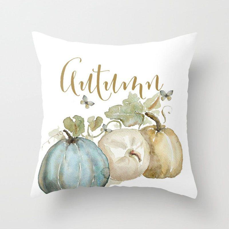 Beautiful Festival Decoration Pumpkin Pillow Cover With Invisible Zipper