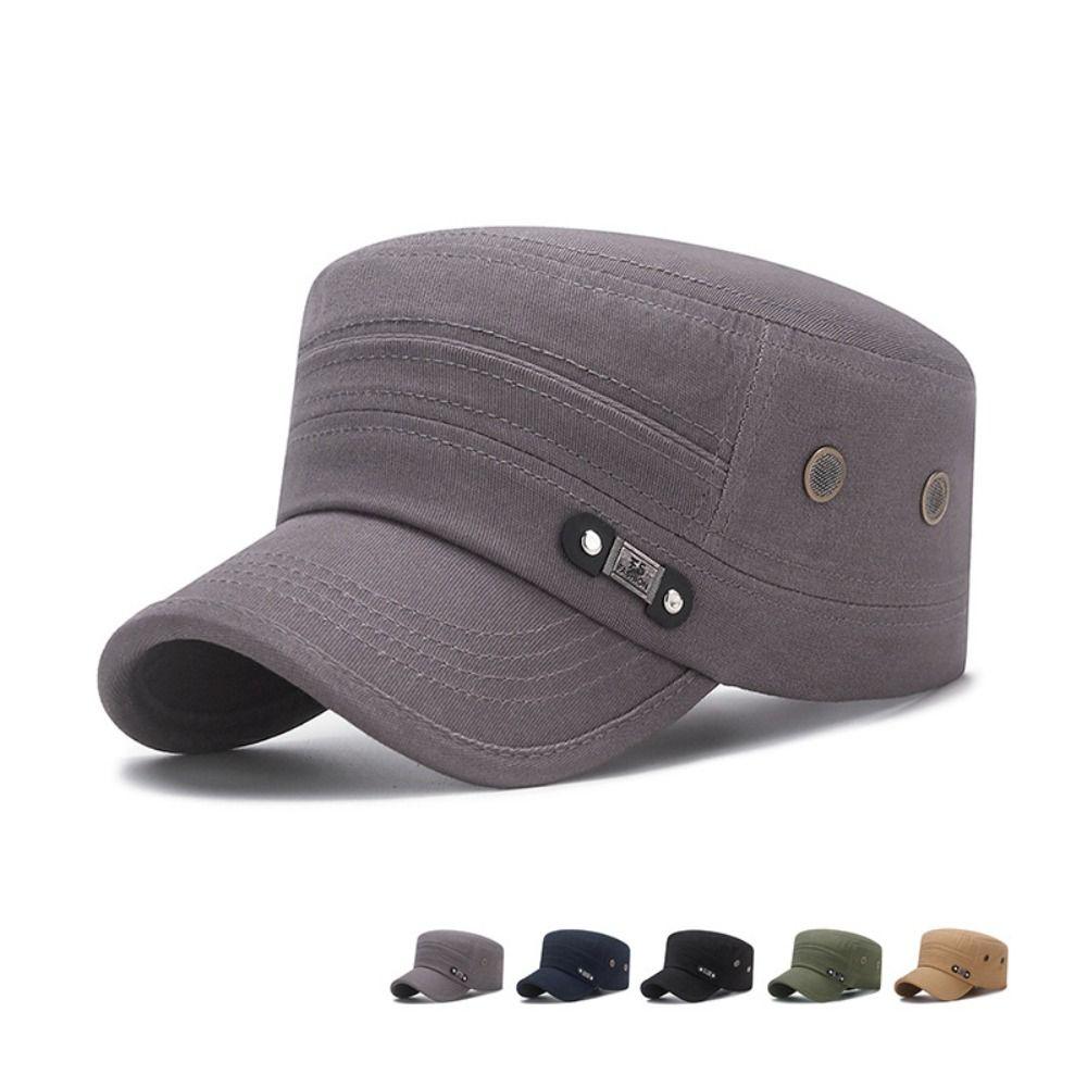 

Cotton Army Hat Adjustable Cadet Hat Spring Summer Baseball Cap Men