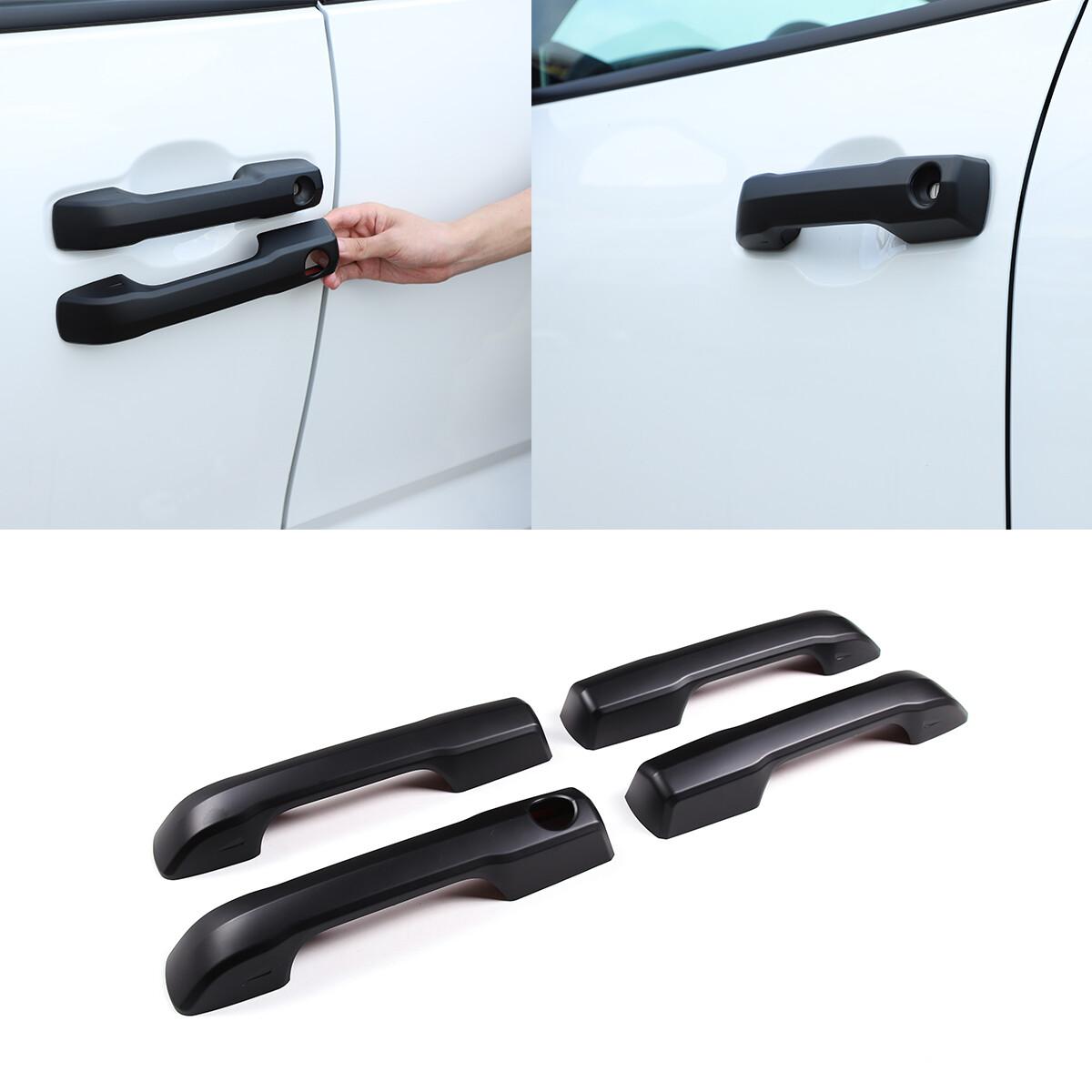Matte Black Outer Door Handle Cover Trim For Toyota Tun-dra -2024