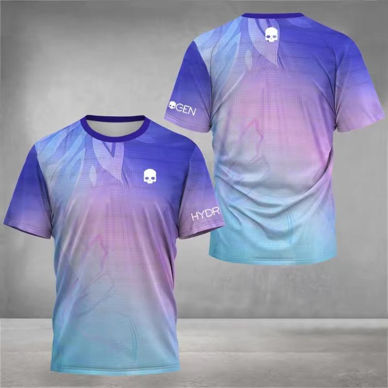 High Quality Unisex Printed Tennis T-Shirt Summer Quick-Drying Badminton T Shirts Casual Loose Men's Short Sleeve Clothing