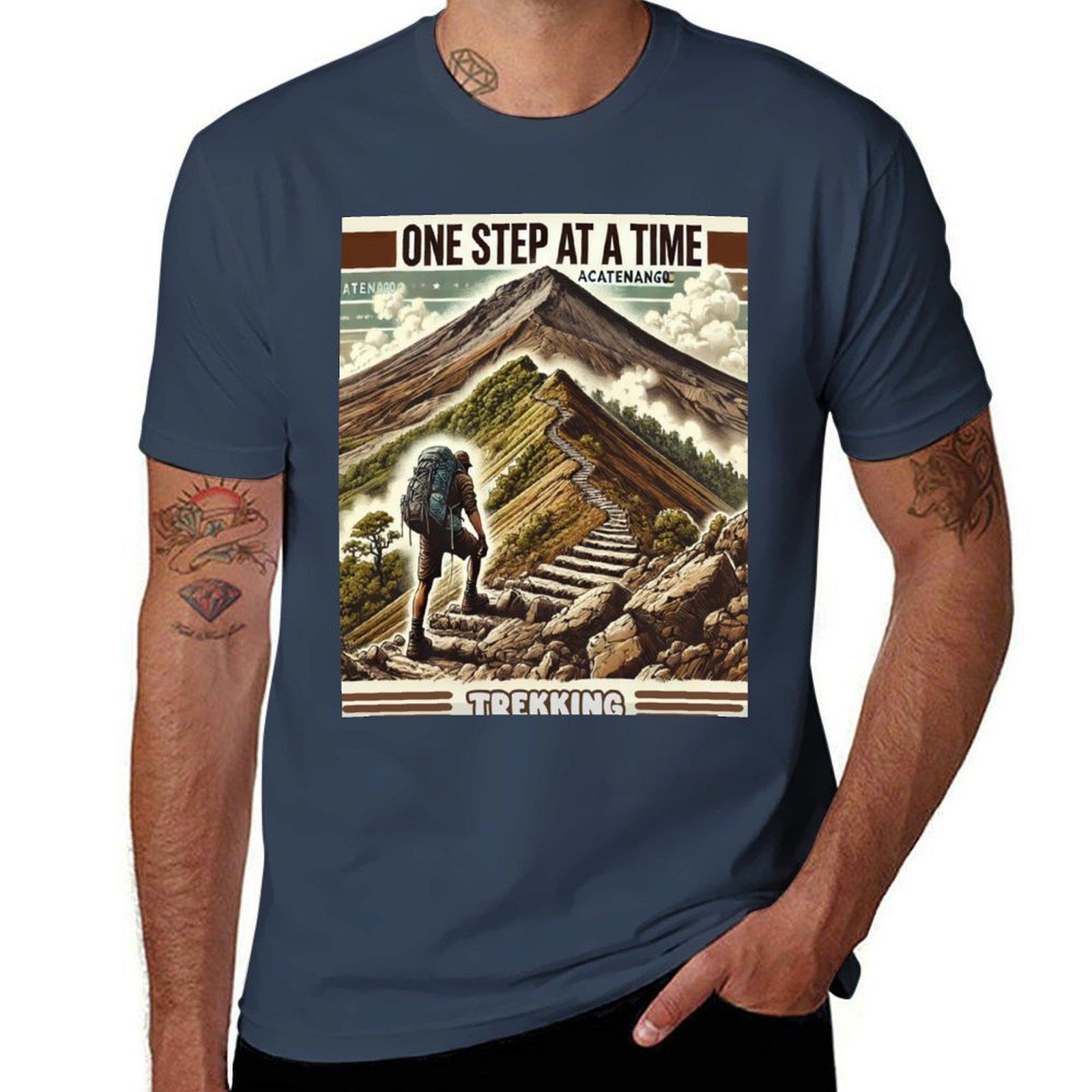 One Step At A Time Acatenango Tshirt Relaxed Fit Casual Short Sleeve Top S
