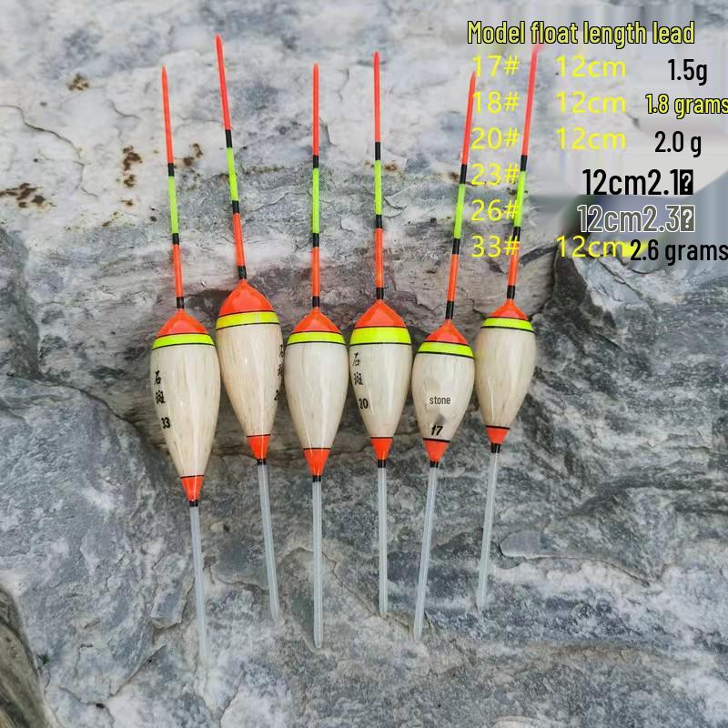Stream Small Objects: Speckled White Stone Striped Ice Fishing Float Tackle Accessories