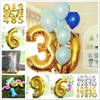 Elegant 40 Inch Gold And Silver Number Foil Balloons For Kids Birthday Parties