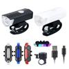 USB Rechargeable Bike Light Set Practical Bicycle-Front Headlight-and Back Taillight Easy To Install Cycling Accessories