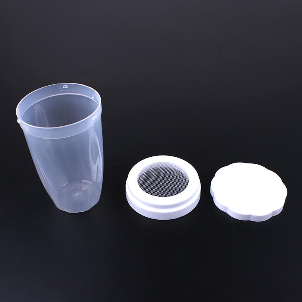 Mehlpuder Dosen Manuelles Puderzuckersieb Kunststoff Mehlsieb Flasche