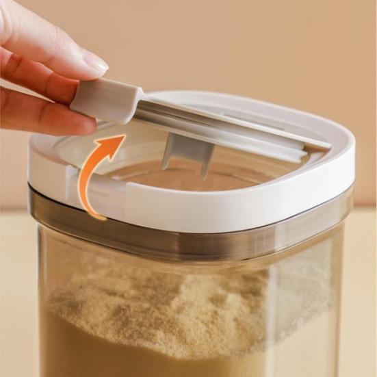 Airtight Container Milk Powder Jar Storage Free Scraper Spoon Reusable Food Sealed Box