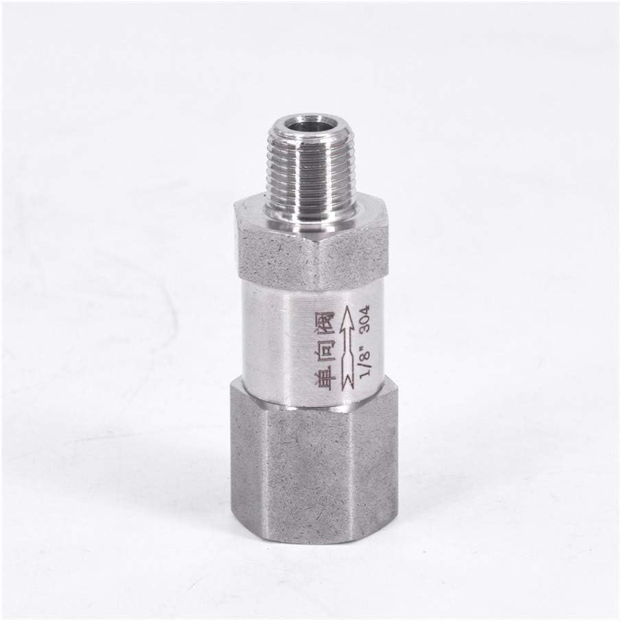 1/8 1/4 3/8 1/2 Inch BSP NPT Female To Male 1 Way Check Valve Non-Return Inline 304 Stainless Steel (Specification : 1/4 Inch , Voltage : NPT), 0.25