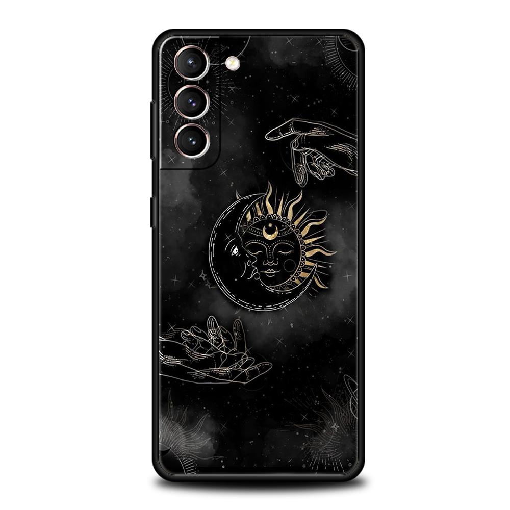 Suns Moons Clouds Astrological Case for Samsung Galaxy S24 S23 S22 S20 S21 FE Ultra S24 S23 S10 S10E S9 S8 Plus 5G Phone Cover