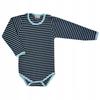 Long Sleeve T-shirt 104 Cm Blue Stripes On Navy Blue