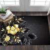 Blue Rose Floral Pattern Decoration,Carpet,Living Room,Bedroom, Non-slip,Square Rug