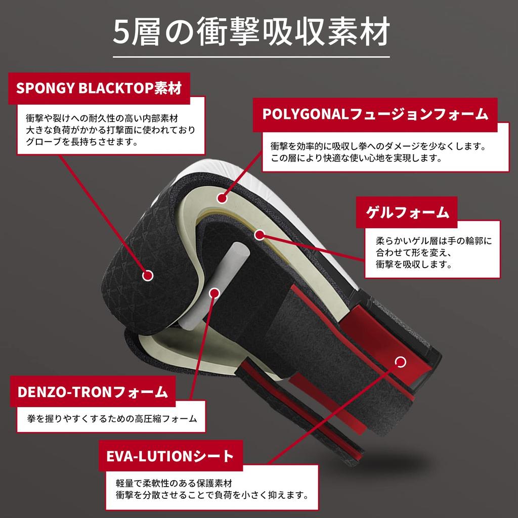 RDX Boxing Gloves F4 Series 1 Selling Punching Gloves Sparring Velcro Kickboxing Training Practice Japanese Genuine Product [UK No. Brand] (Black,