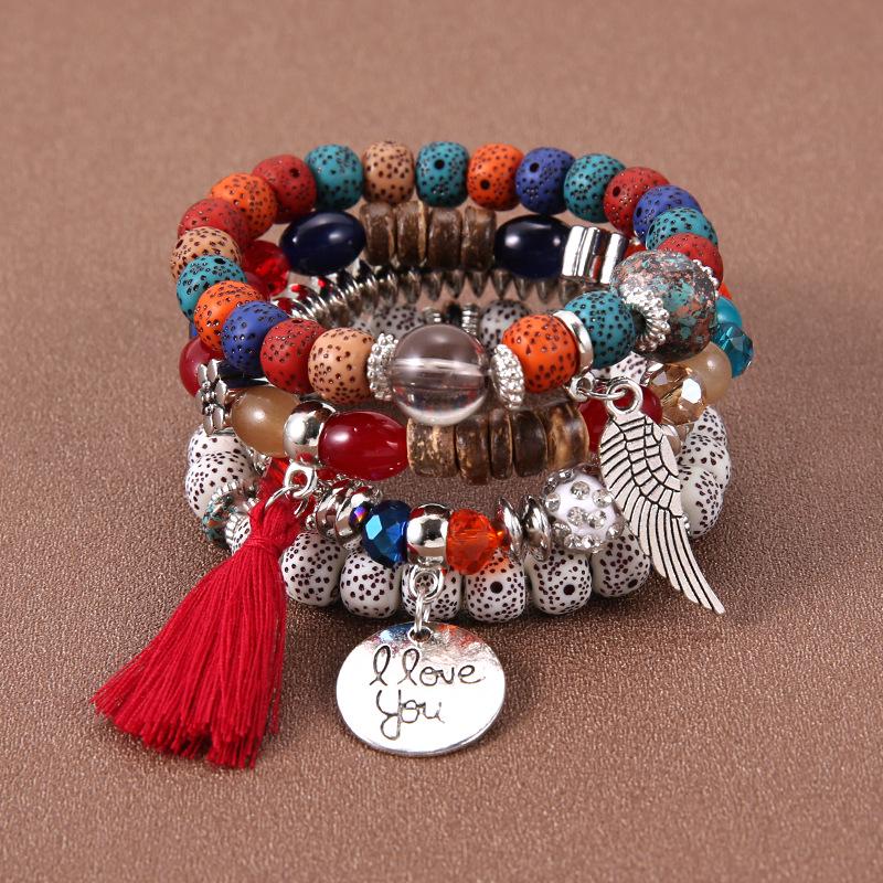 

Bohemian Beaded Friendship Bracelet Set for Women