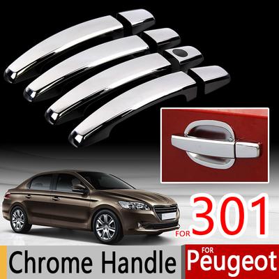 Pentru Peugeot 301 Set de 4 Bucăți Ornamente Capac Mânere Cromate 2012-2017 Accesorii de Înaltă Calitate Autocolante Stilizare Mașină 2014 2015 2016