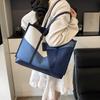 Large Capacity Bag Women's New Casual Denim Fashion Contrasting Color Splicing Shoulder Bag Tote Bag