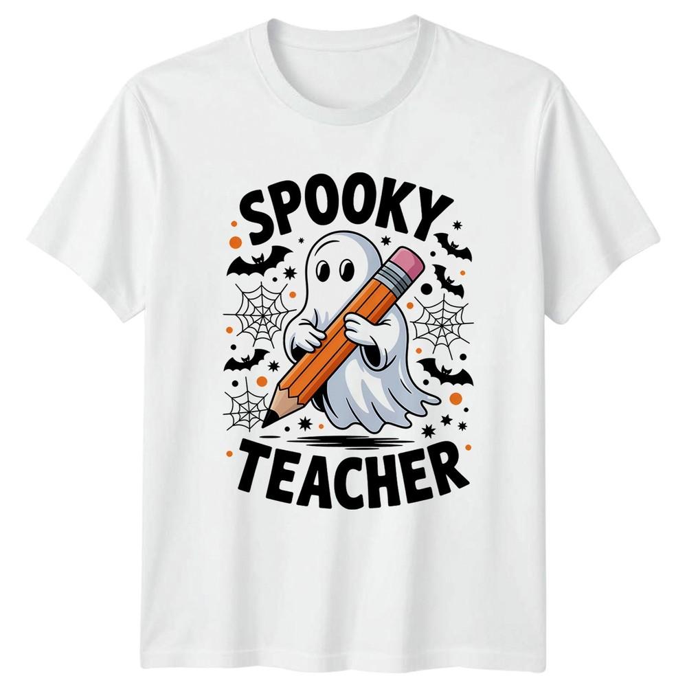 Spooky Teacher TShirt Halloween School Supplies Teaching Halloween Gift For Him S
