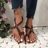 Flat Bottomed Casual Slim Strap Patchwork Fashionable Sandals for Women, New Belt Buckle Decoration, Plus Size Fish Mouth Shoes