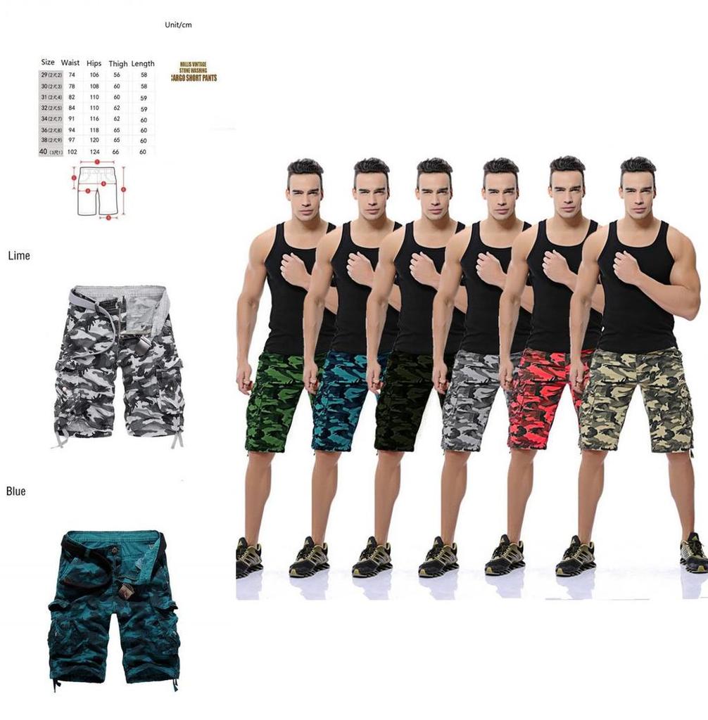 Premium Quality Men Sport Camouflage Cargo Shorts With Military Combat Design