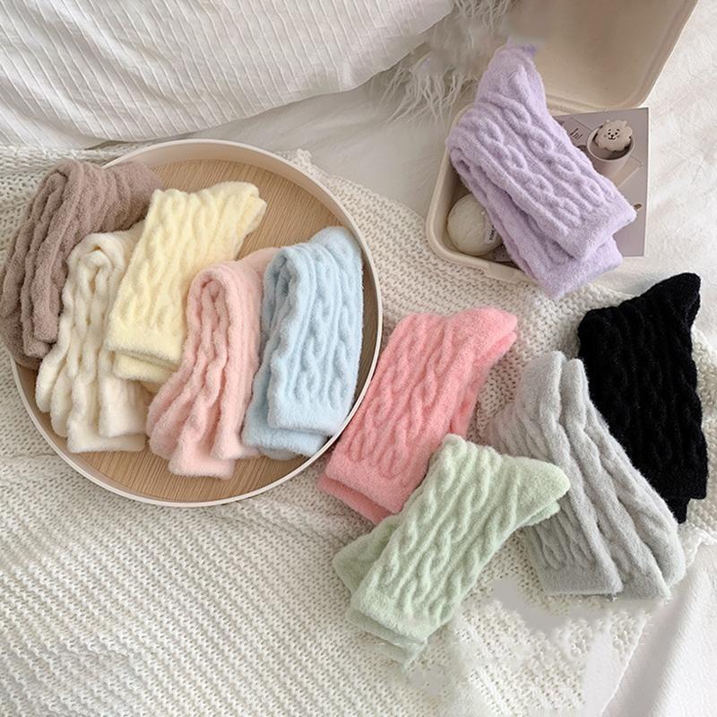 Ponožky Women Warm Flully Socks Women Home Pohodlné měkké spací ponožky podzim zima