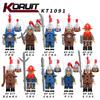KT1091 Set di Sacchetti con Figure Giocattolo per Costruzioni Militari Dinastia Ming Antica, Modello Soldato Regalo da Collezione