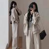 Women's Autumn Winter Casual Hooded Sweatshirt 2-Piece Set, Fashion Slimming Age-Reducing Wide Leg Pants Running Sports Outfit Suit