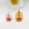 Sterling Silver 999 Heart Cream Bear Beading Accessory - Cute Little Bear Pendant for DIY Jewelry
