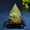 Pyramid Orgonite + Led Lamp Base 5Cm Crystal Stones Amulet 5Cm Hx14