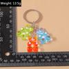 Colorful Resin 3D Bear Keychain Animal Key Rings Pendants for Women Girl Key Holder Handbag Pendants Charms DIY Jewelry Gifts