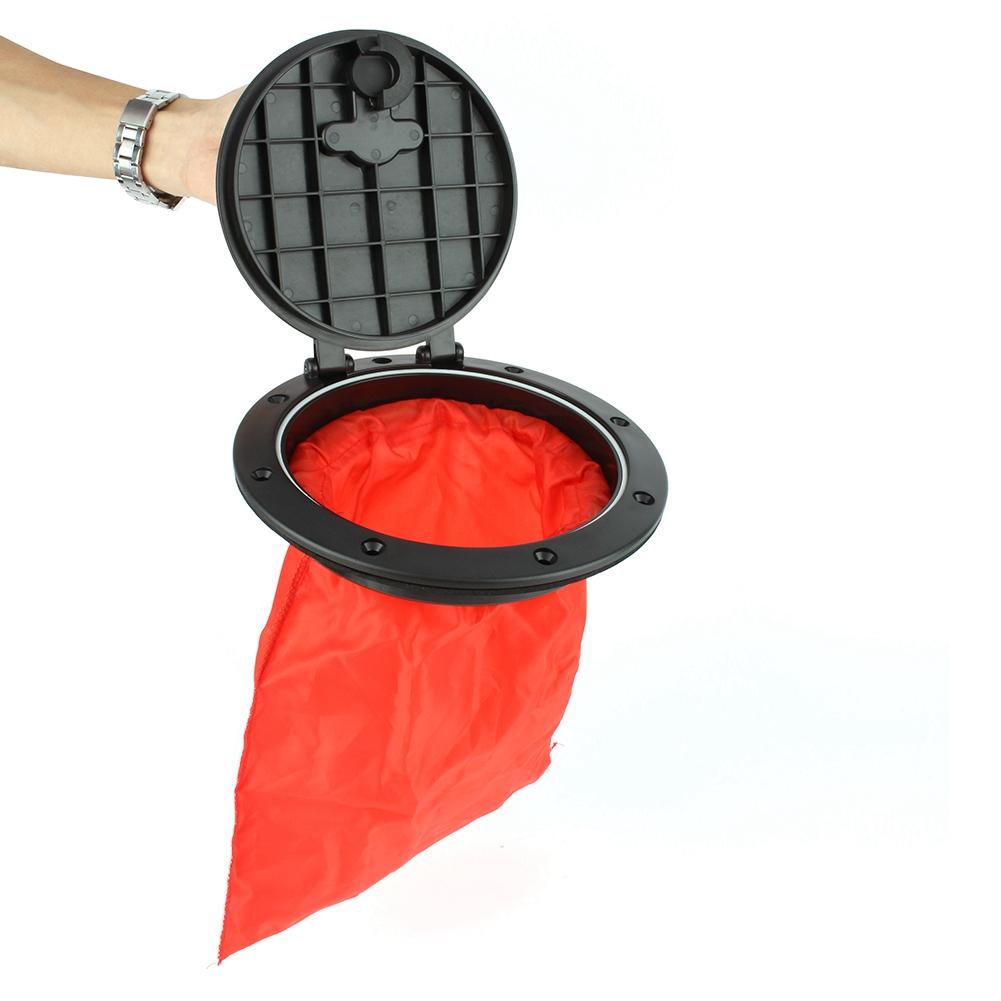 Black Deck Plate Ranking with Red Waterproof Bag Corrosion Resistant Deck   with Storage Bag for Kayak Canoe Accessory