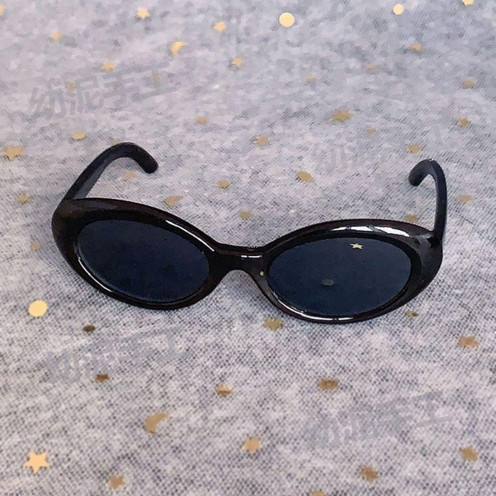 

Multi-color Round Frame Glasses Miniature Doll Eyewear Fashion Doll Mini Glasses Doll Ornament A