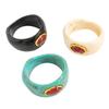 Unique Marbled Curved Resin Bracelet Stylish Fashion Accessory Stackable Bangle Jewelry For Everyday Wear