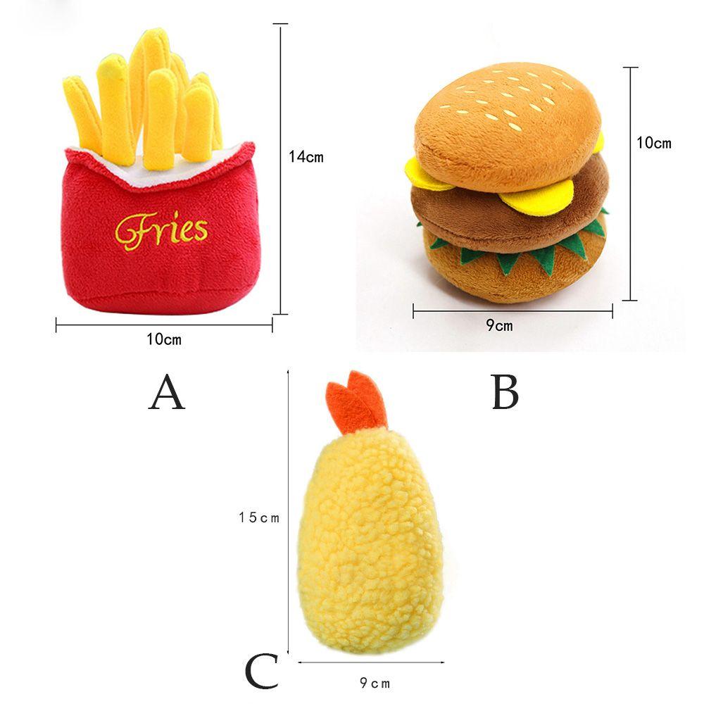 French Fries Burger Puppy Playing Chew Toys Pet Interacative Pet Supplies Dog Toys Pet Chew Toys