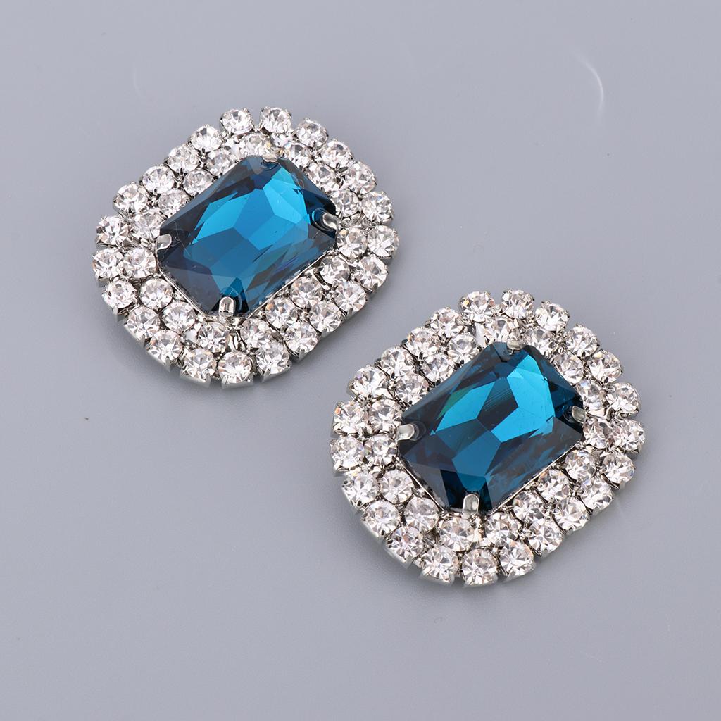 

Decorative Shoe Buckles Crystal Shoe Charms Shoelace Accessories Clip Decorations for Women’s Elegant Shoes синий