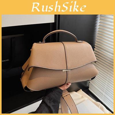 French Minimalist Tote Bag For Women With Pu Leather And Lock Closure For Casual Outings