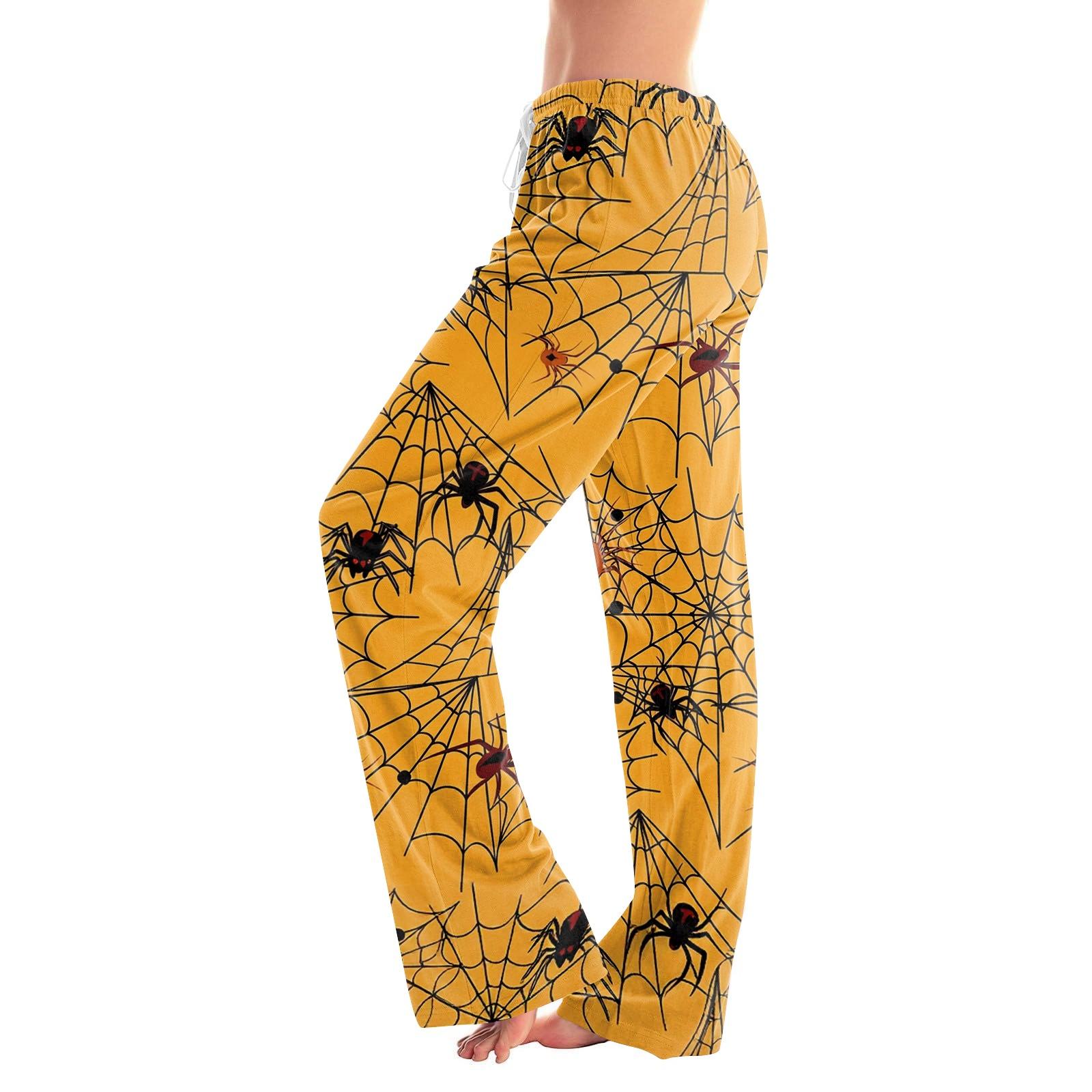 Women s Halloween Print Drawstring Casual Pants for Party and Everyday Wear XXL