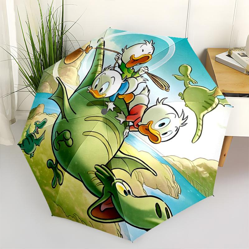 

1pc Dragon Adventure: Automatic Opening/Closing Umbrella with Portable Tri-Fold Design, 8-Bone Iron Frame - Perfect for Fans, Travelers, Dai