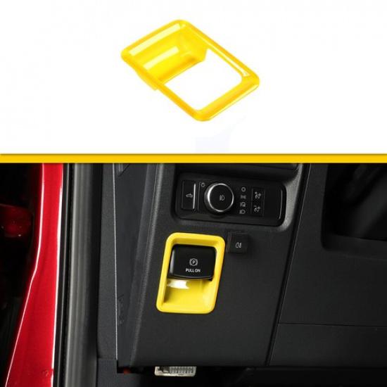 Yellow Car Handbrake Switch Panel Trim Cover For Ford F150 - Accessories