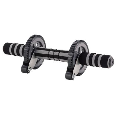 IRONMAN CLUB Roda Dupla com Rolo Abdominal Stopper Preto IMC-51