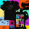 2025 Summer Die Ayliva Album Graphic Men Women 100% Pure Cotton Printed T-shirt Hip Hop Aesthetics TShirt Streetwear Leisure Top