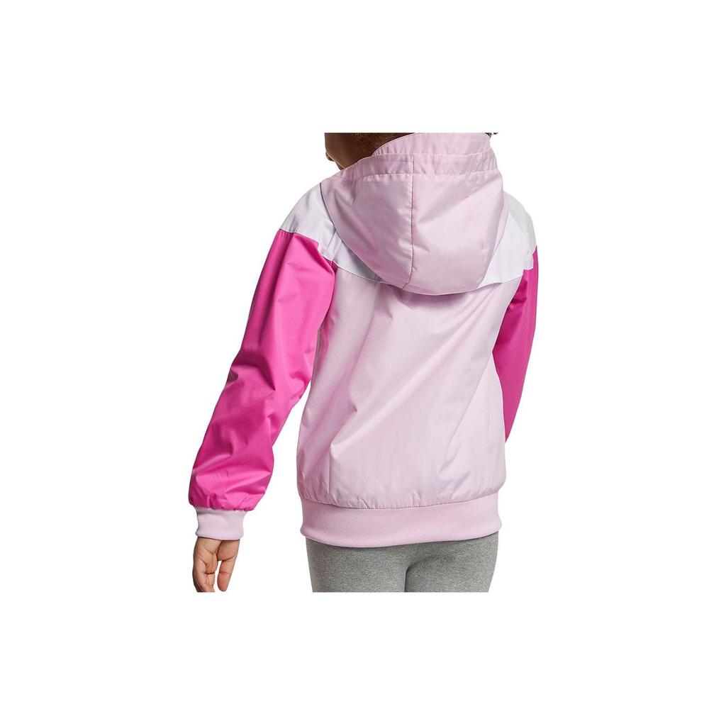 Nike Color Block Zip-Up Hooded Jacket Kids Jackets Pink HA3307-663