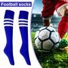 1 Pair Mid-length Socks Striped Anti-slip High Elasticity Sweat Absorption Football Cheerleader Stockings Children Knee Socks Sports School Play