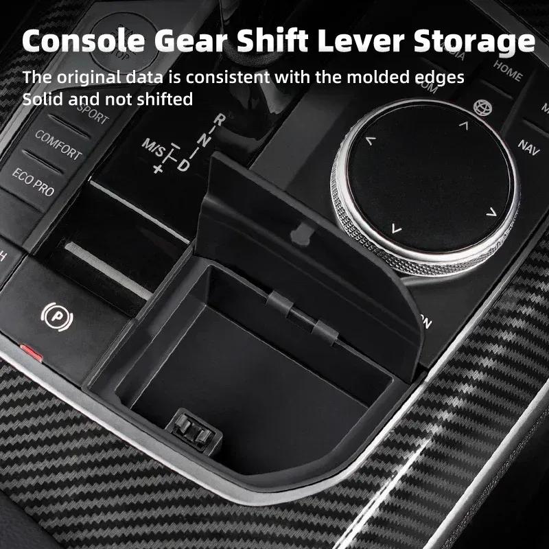 -Car Center Gear Shift Lever Storage Box Central Console Modification Organizer For BMW LHD 3 4 Series X3 X4 G20 G22 G26 G01 G02