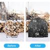 Firewood Log Hoop Cover, Coolrunner 40 Inch Round Fire Wood Rack Cover Outdoor Waterproof Resistant Log Rack Cover Round Log Holder cover Fit for 30"