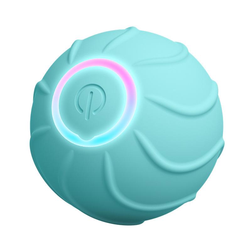 

Intelligent Bouncing Ball Cat Toy: Bite-Resistant, Elastic, Self-Entertaining, and Automatic Rolling with Patented Design. Single небесно-голубой